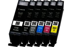 Canon PGI-550/CLI-551PG Ink Cartridges - Black and Colour